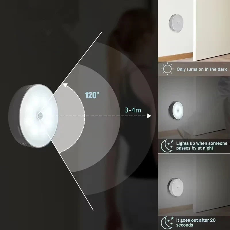 Lampara Detector LED Inalambrica con Sensor